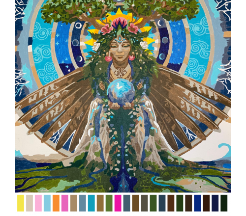 Картина за номерами Artmeditation "Богиня Гайя" з медитацїєю "Зцілення і  наповнення кожної клітинки"