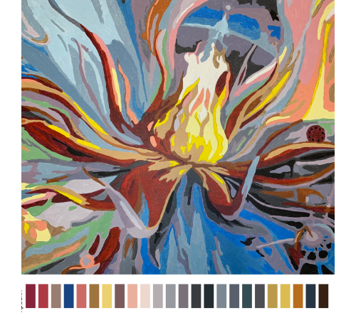 Картина за номерами Artmeditation "Квітка надії" з медитацією "Зцілення і наповнення кожної клітини"