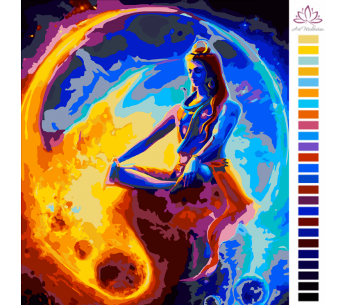 Картина за номерам Artmeditation "Шива" з медитацією "Здійснення бажань"