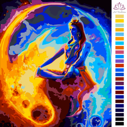 Картина по номерам Шива с медитацией "Исполнение желаний"