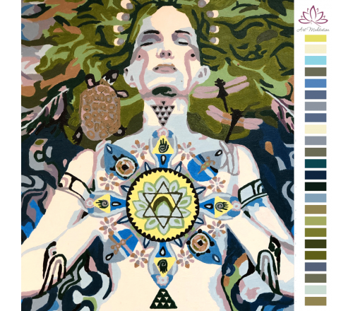 Картина за номерами Artmeditation "Лотос" з медитацією "Пробудження жіночої природи"