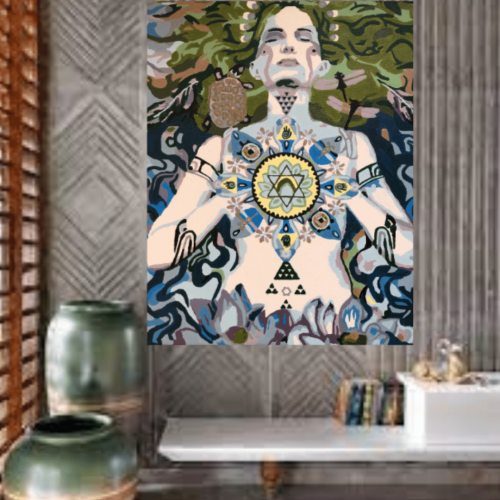 Картина по номерам Лотос с медитацией "Пробуждение женской природы"