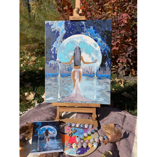 Картина по номерам "Лунная магия" с медитацией "Исцеление и наполнение"