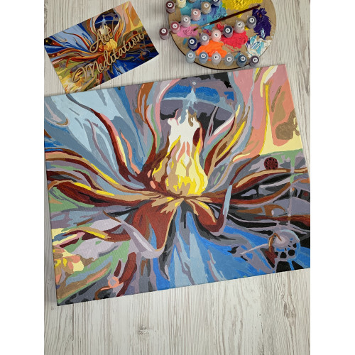 Картина по номерам "Цветок надежды" с медитацией "Исцеление и наполнение"